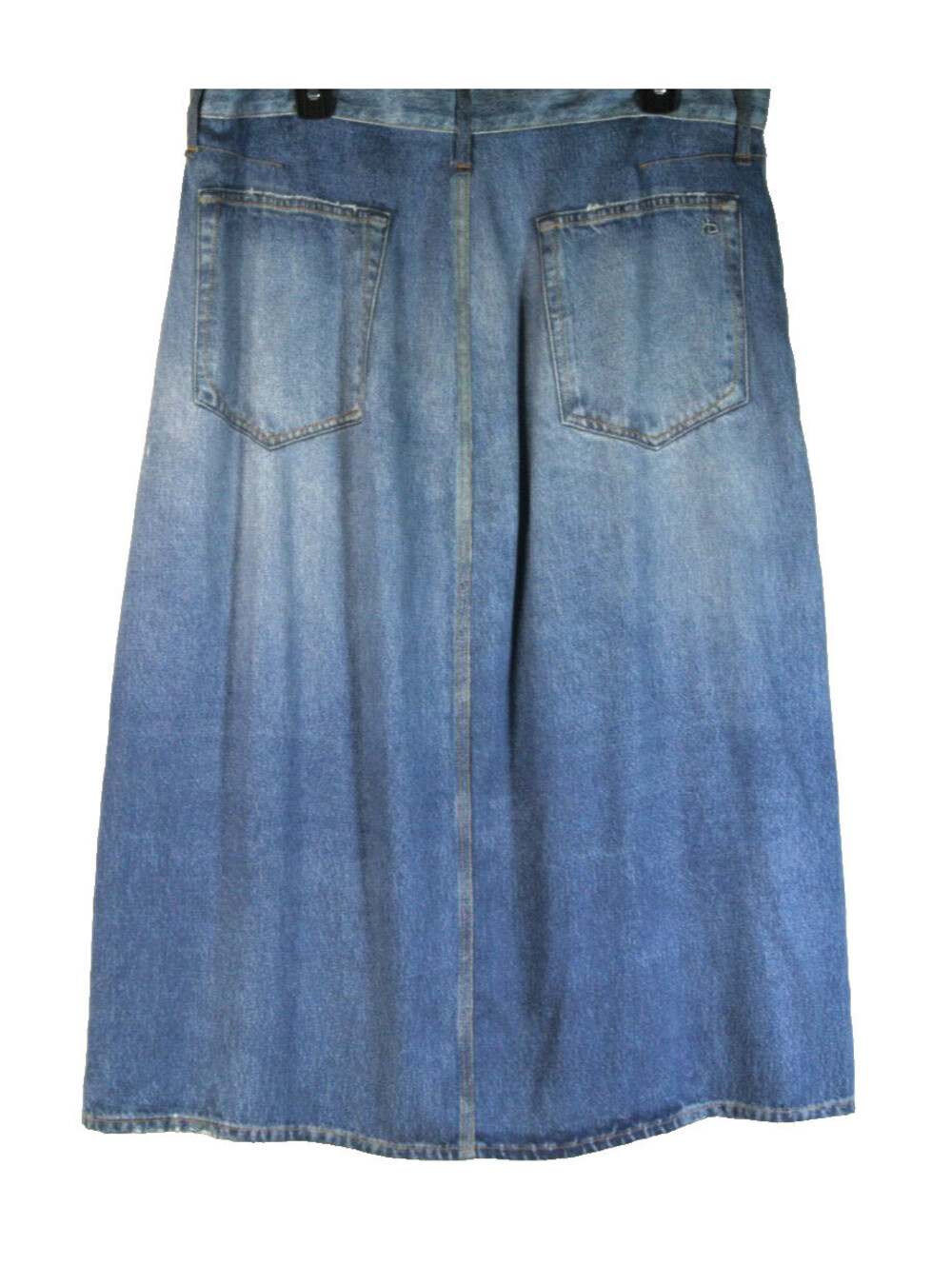 NEW, Rag & Bone Printed Denim Skirt with front slit in blue Size 34 #P4037 - Picture 3 of 6
